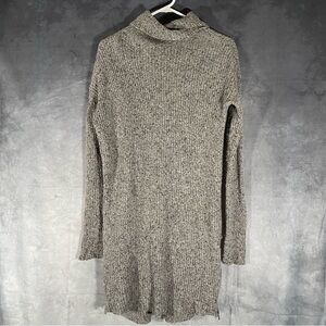 American Eagle Sweater Dress Gray Wool Blend Knit Turtleneck Long Sleeve M